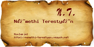Némethi Terestyén névjegykártya
